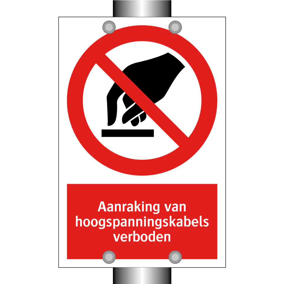 Aanraking van hoogspanningskabels verboden - Afbeelding 4