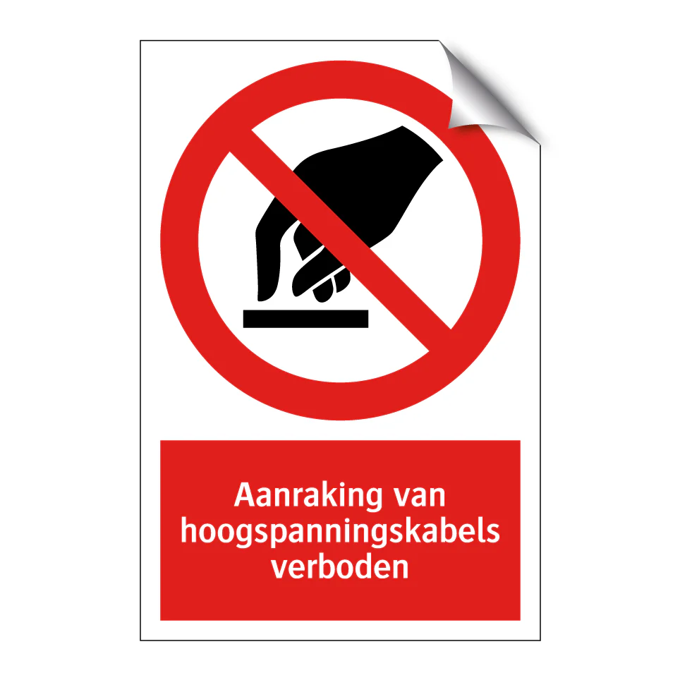 Aanraking van hoogspanningskabels verboden - Afbeelding 5